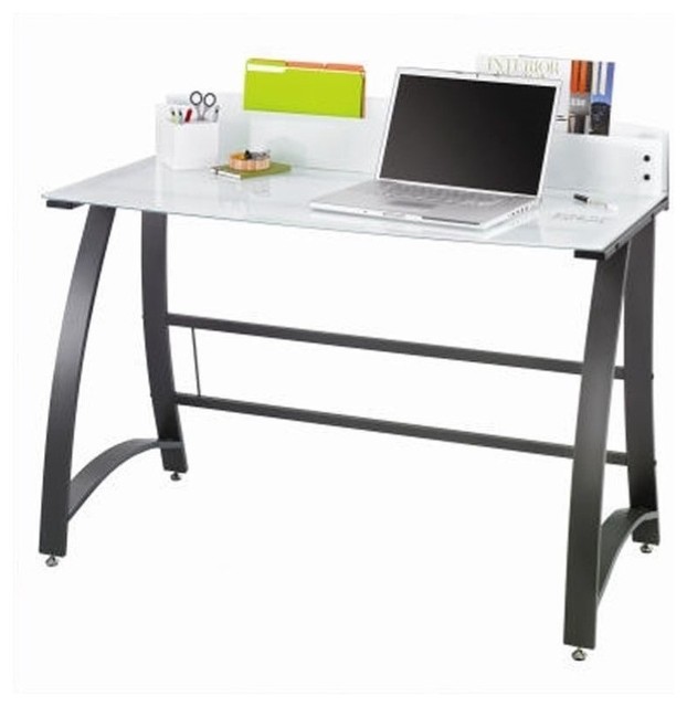 Safco Xpressions Glass Computer Workstation - Transitional - Desks And ...