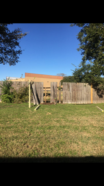 Reinforced Repaired Wood Fence