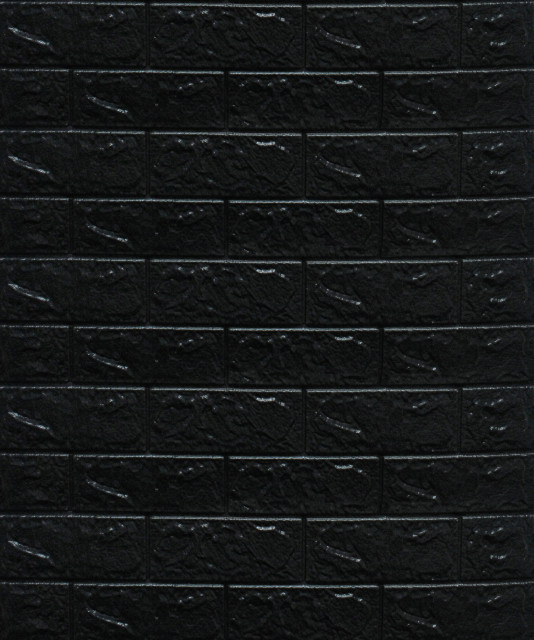 Black Faux Brick 3D Wall Panels Traditional Wall Panels by Dundee