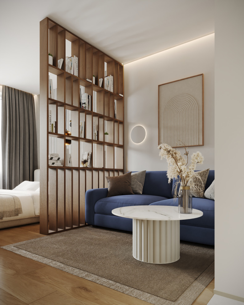 Проект совмещенной спальни-гостиной