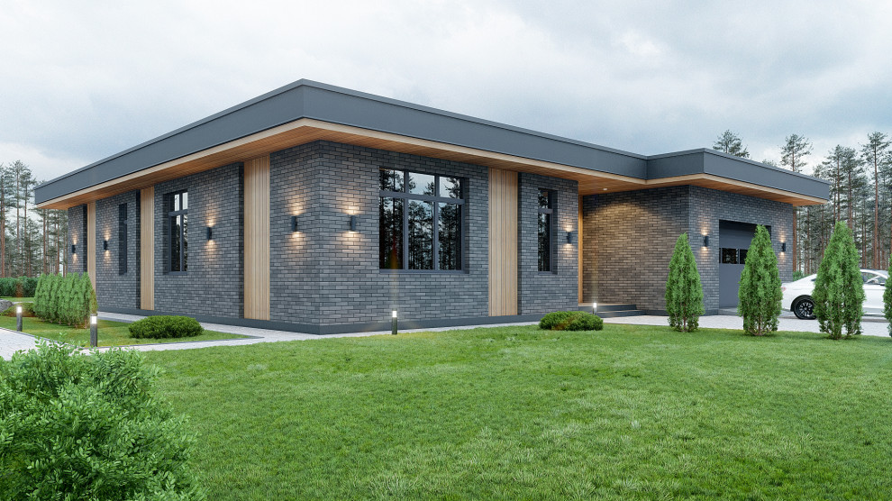 Проект одноэтажного дома в стиле Прерий 230 кв.м