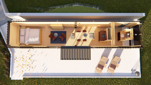 Container House country-living-room
