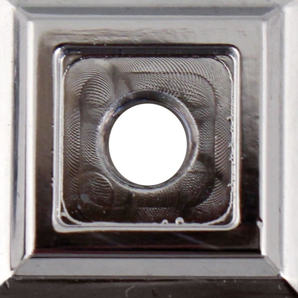 Contemporary Square Cabinet Pull Backplates Polished Chrome