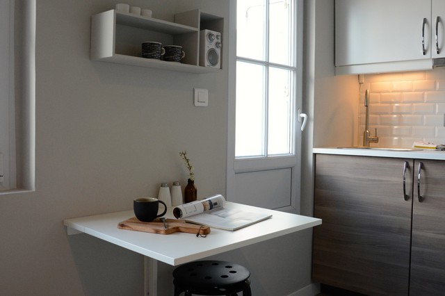 Transformation d'un studio contemporary-kitchen