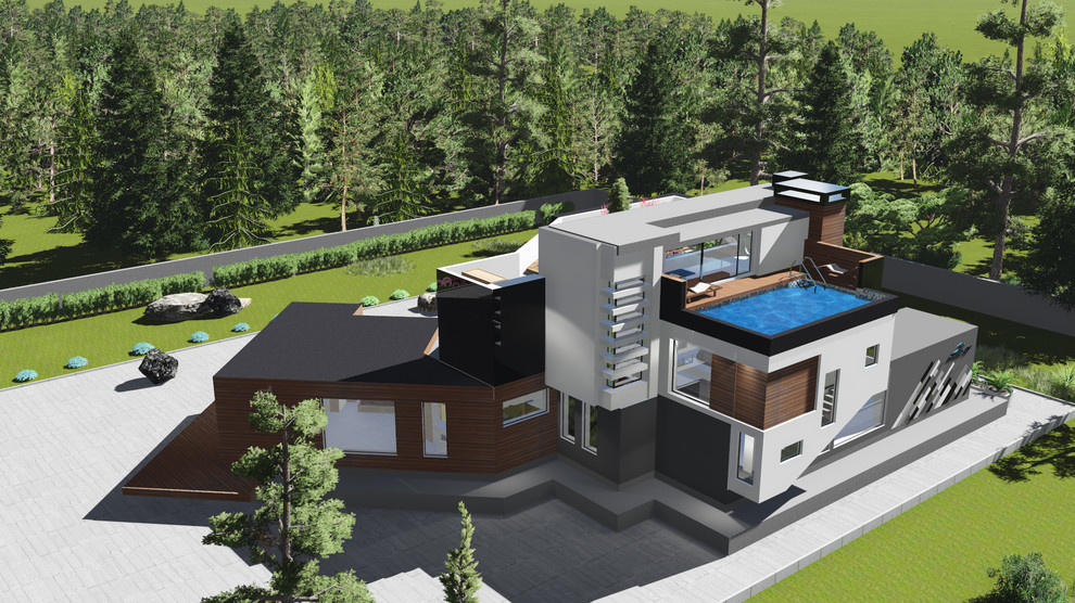 коттедж в современном стиле. Японские мотивы. (scape house)