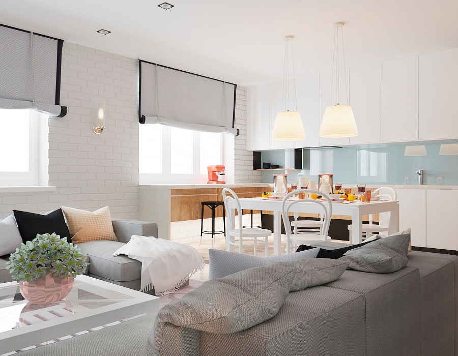 Дизайн интерьера трехкомнатной квартиры по ул. Восточной.