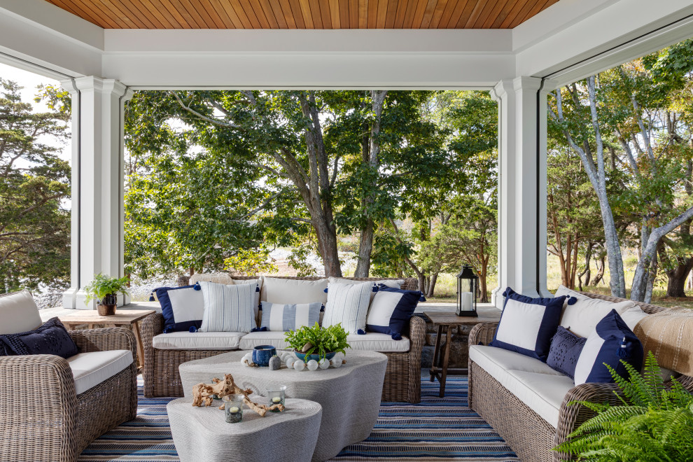Rocky Pointe Covered Porch - Beach Style - Porch - Portland Maine - by ...
