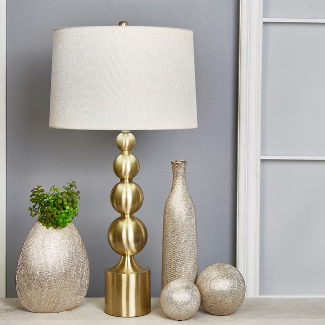 Sagebrook Home Ceramic 10 75 Vase Champagne Contemporary