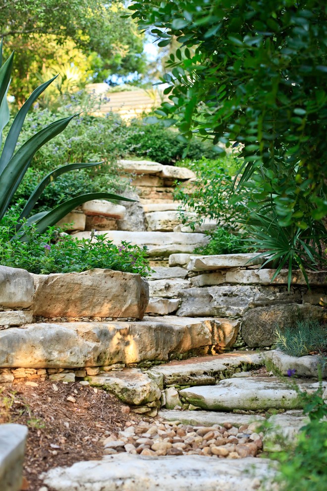 Inspiration for a mediterranean garden in Austin.