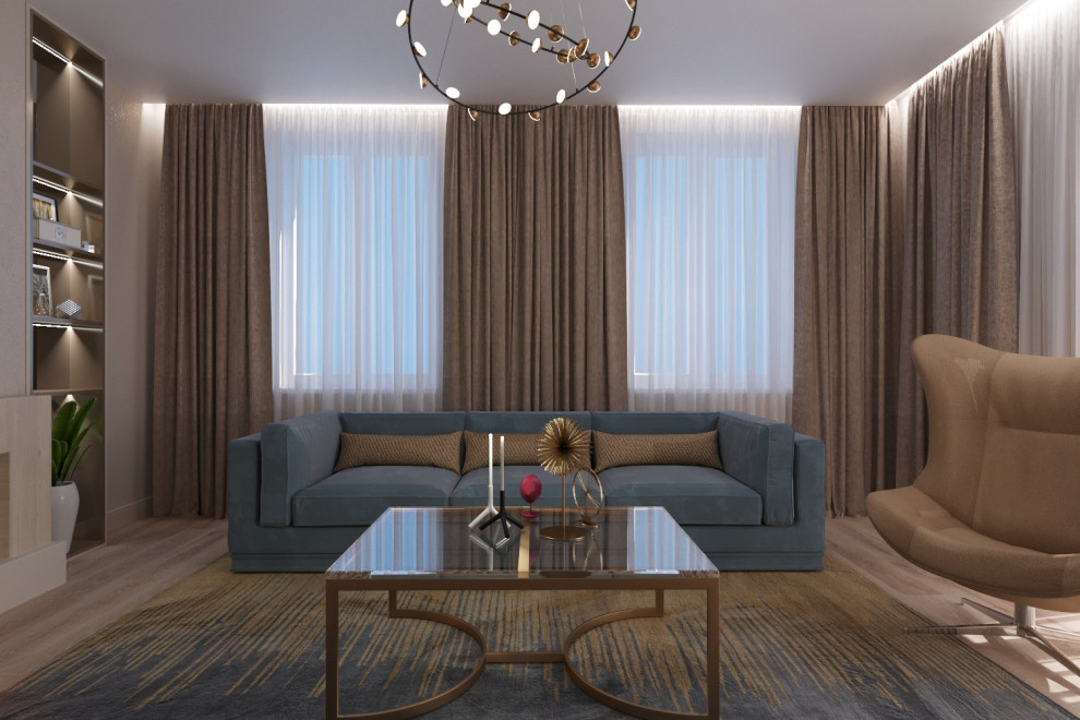 Дизайн проект квартиры в ЖК "Дом у озера" 90кв.м