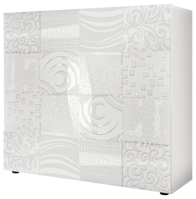 Miro Decorative Highboard, White Gloss