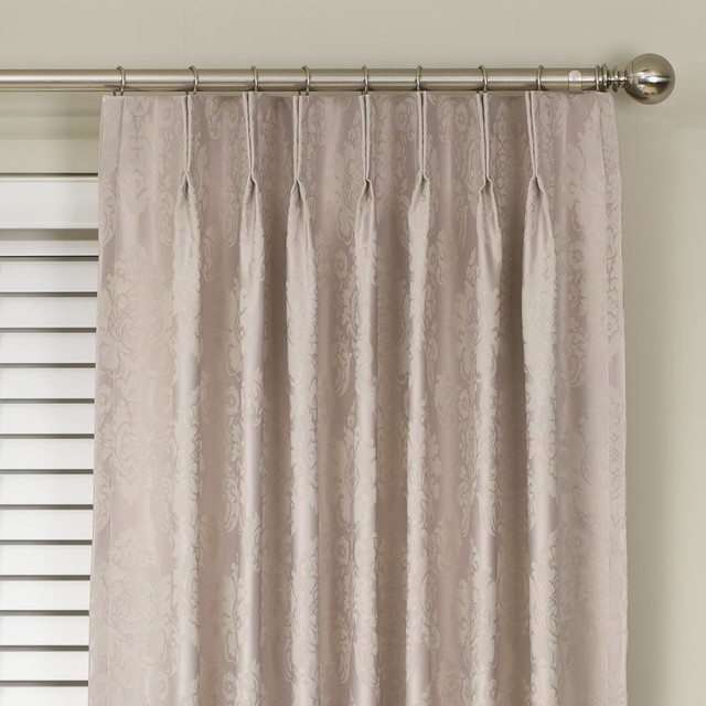 Damask Blockout Pinch Pleat Curtains - Contemporary - Curtains - by ...