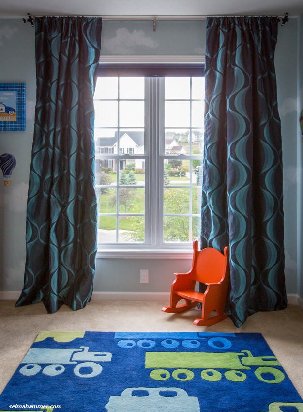 Boy's bedroom window treatment