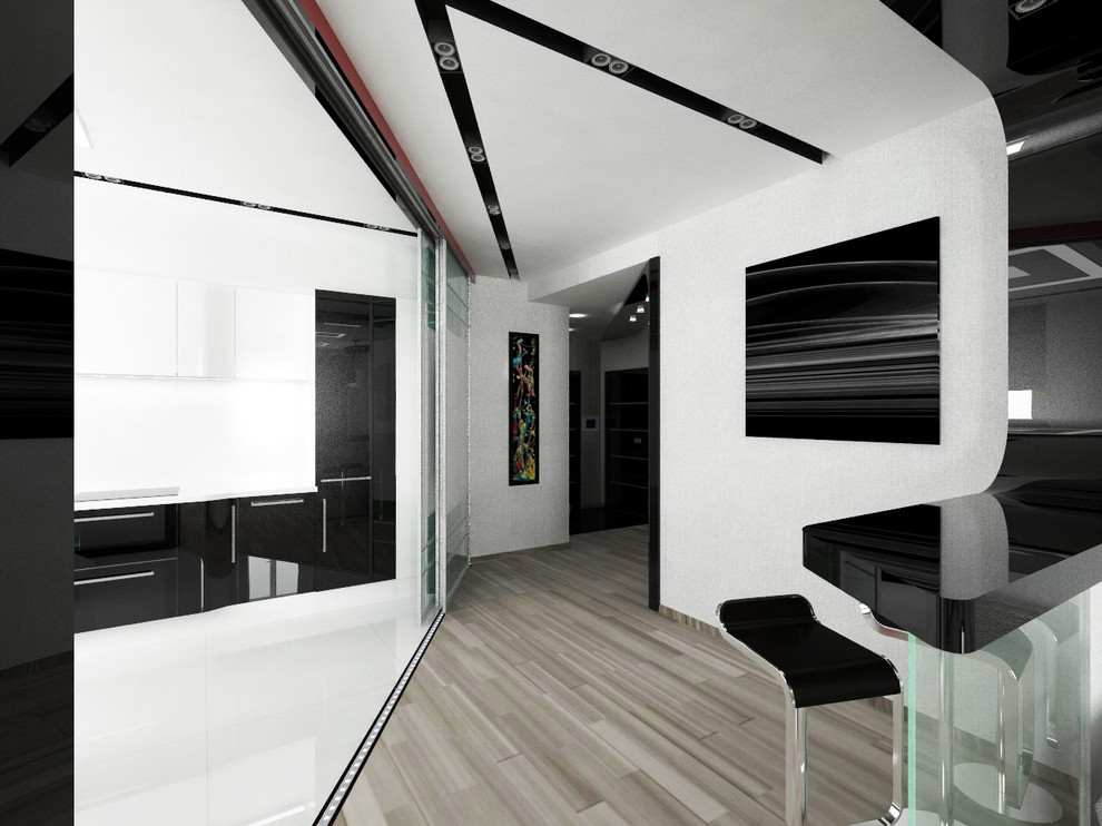 квартира стиль хай тэк + футуризм