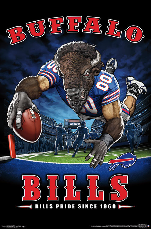 Buffalo Bills End Zone Poster, Unframed Version