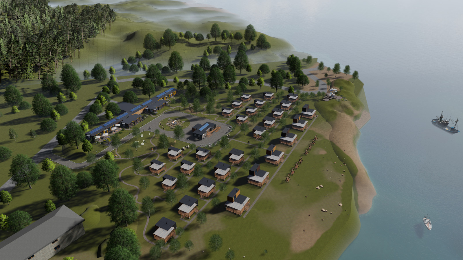 База отдыха из морских контейнеров на мысе Лазарева