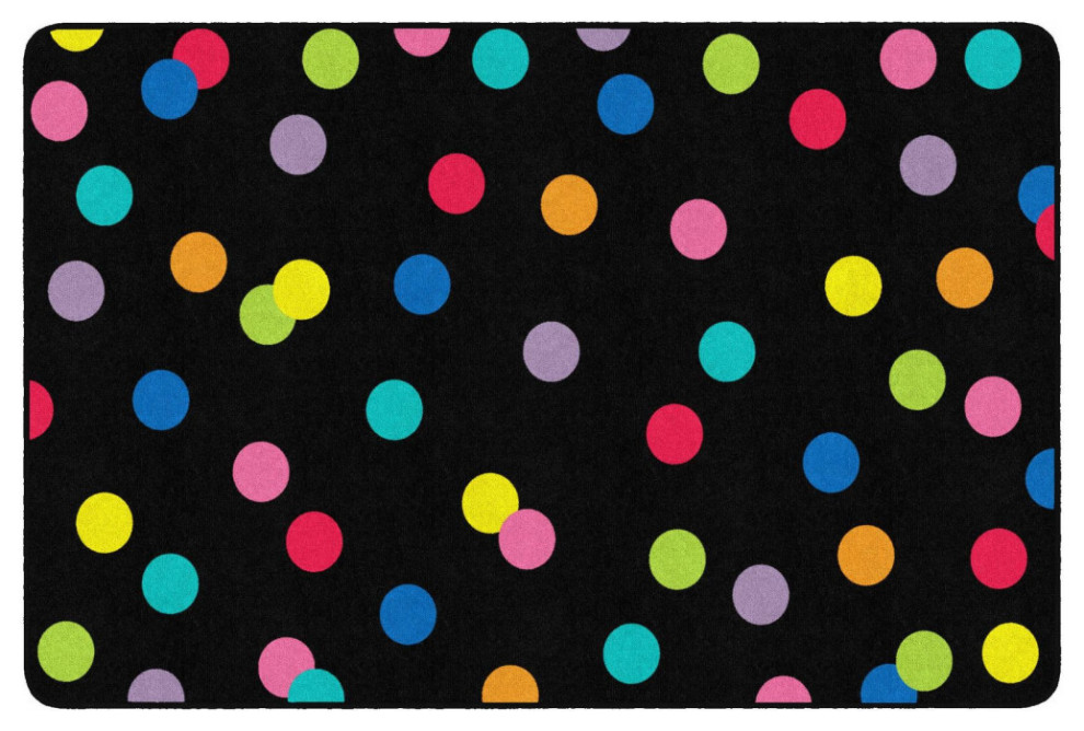 Flagship Carpets CA2019-28SG Just Teach Rainbow Polka Dots