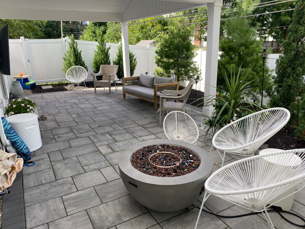 Attached Structure, Paver Patio and Landscaping in Mayfield Hts Modern Patio Cleveland