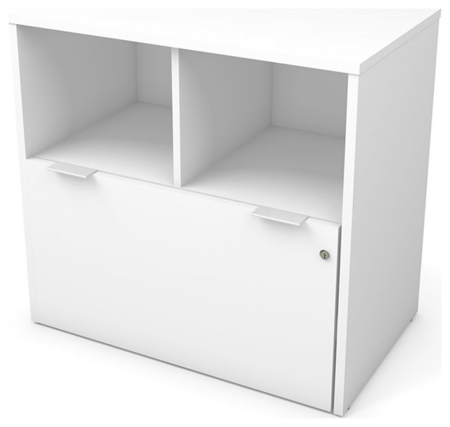 Bestar i3 Plus 1 Drawer Lateral File in White Transitional