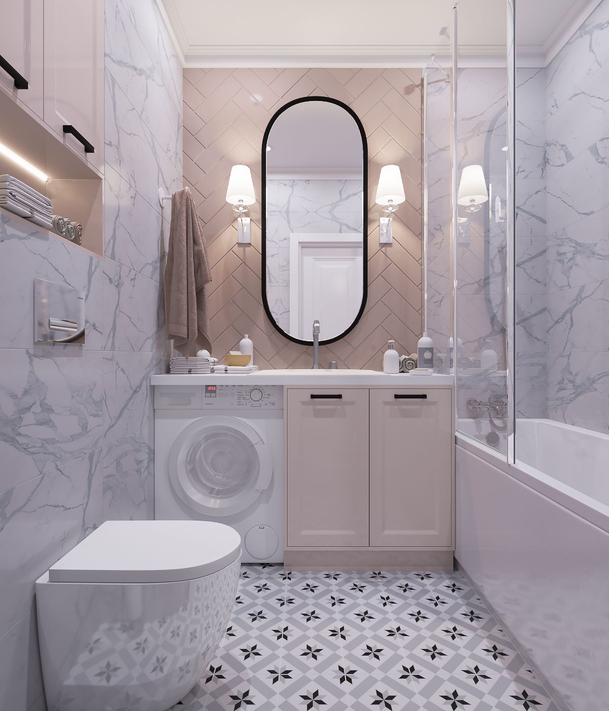 Дизайн проект 2х-комнатной квартиры в современной классике