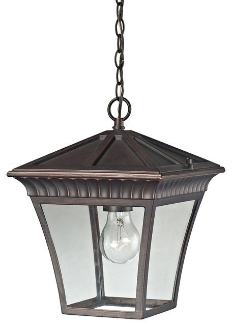RidgeWood 1-Light Pendant Lantern, Hazelnut Bronze, Medium