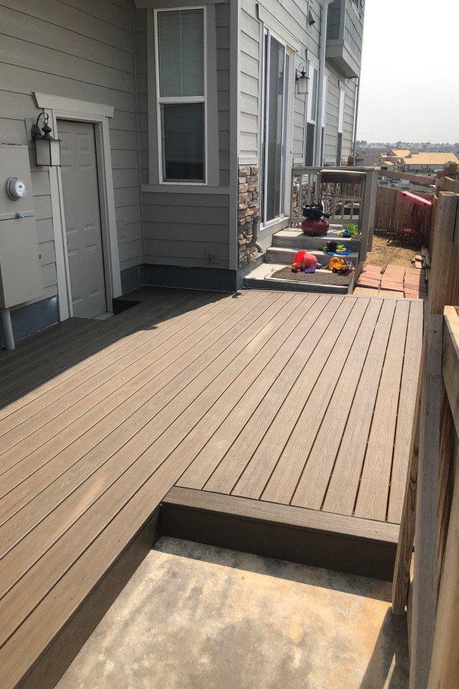 Deck - small backyard ground level deck idea with no cover