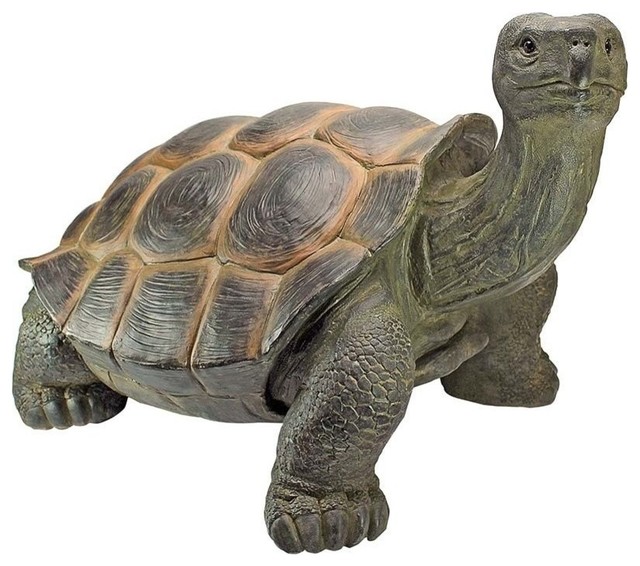 The Cagey Tortoise Statue, Large Contemporary Garden Statues And