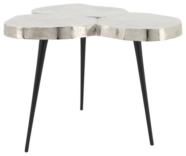 Metal, Stump Design Accent Table, Silver Midcentury Side Tables And End Tables by Uber