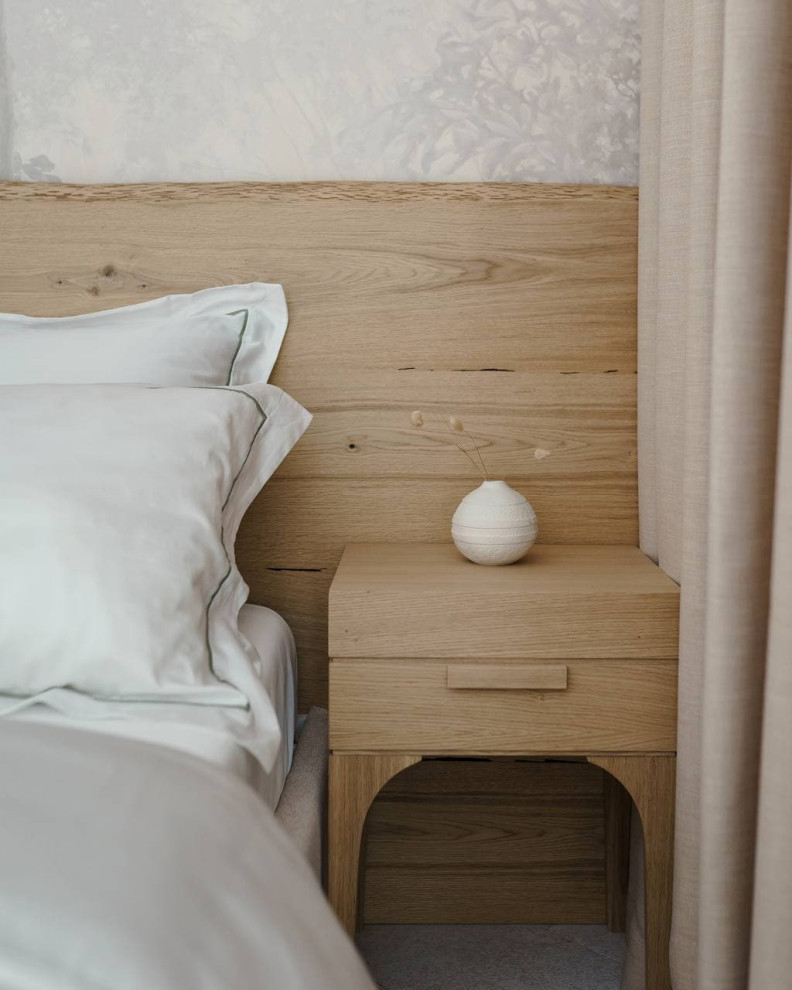 Стильный дизайн: спальня среднего размера в скандинавском стиле - последний тренд