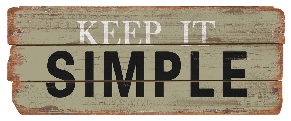 "Simple" Sign, 32.5"x12.5"