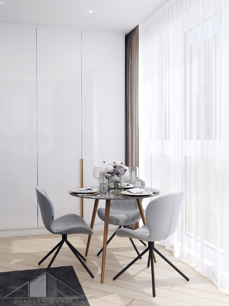 Дизайн интерьера однокомнатной квартиры для молодой семьи.