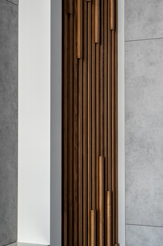 Стеновая панель с торцевой подсветкой из массива Ясеня