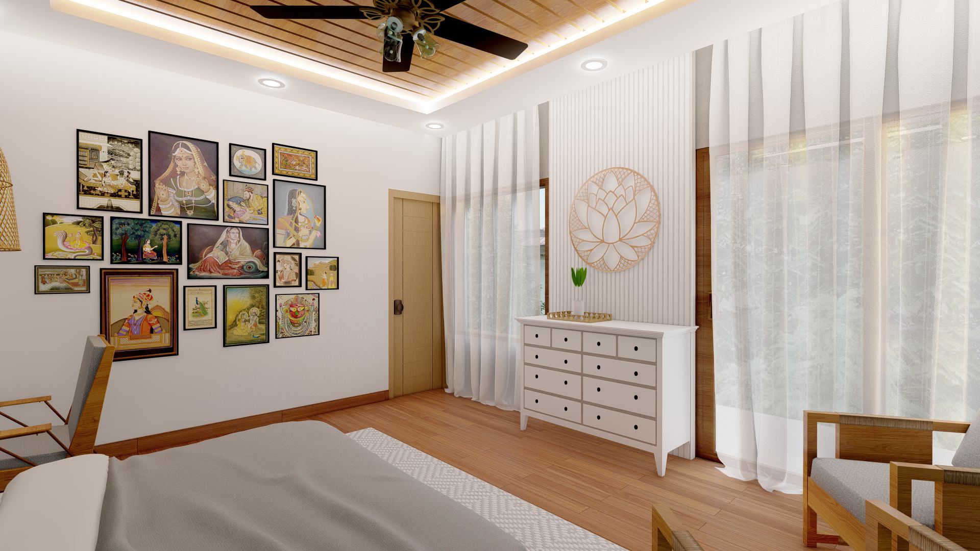Eclectic Master Bedroom Renovation in Wimbledon
