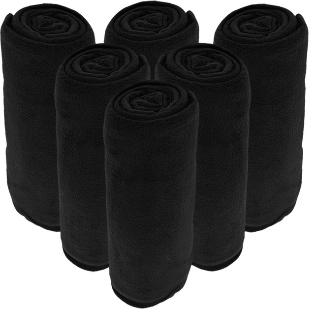 Bare Home Bulk Microplush Blankets, Full/Queen, Set of 6 Contemporary