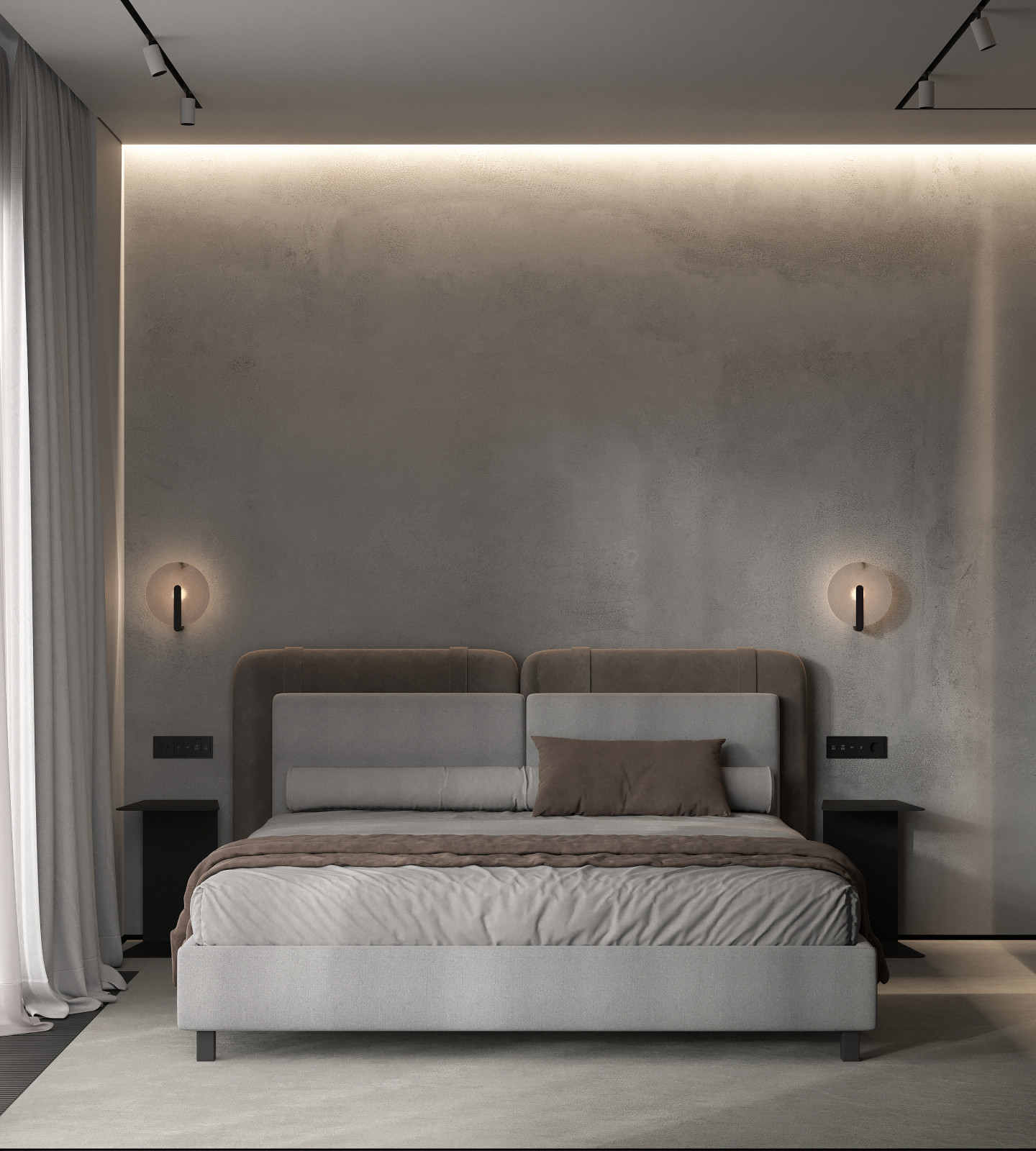 Минималистичная спальня в жк Prima Vera