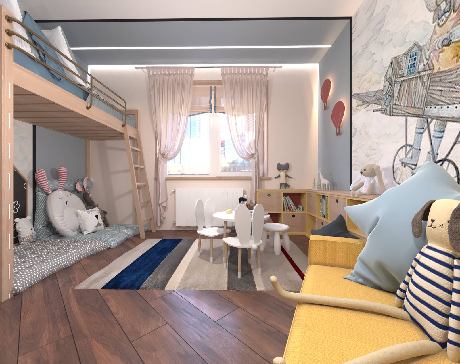 Дизайн-проект интерьера трехкомнатной квартиры.