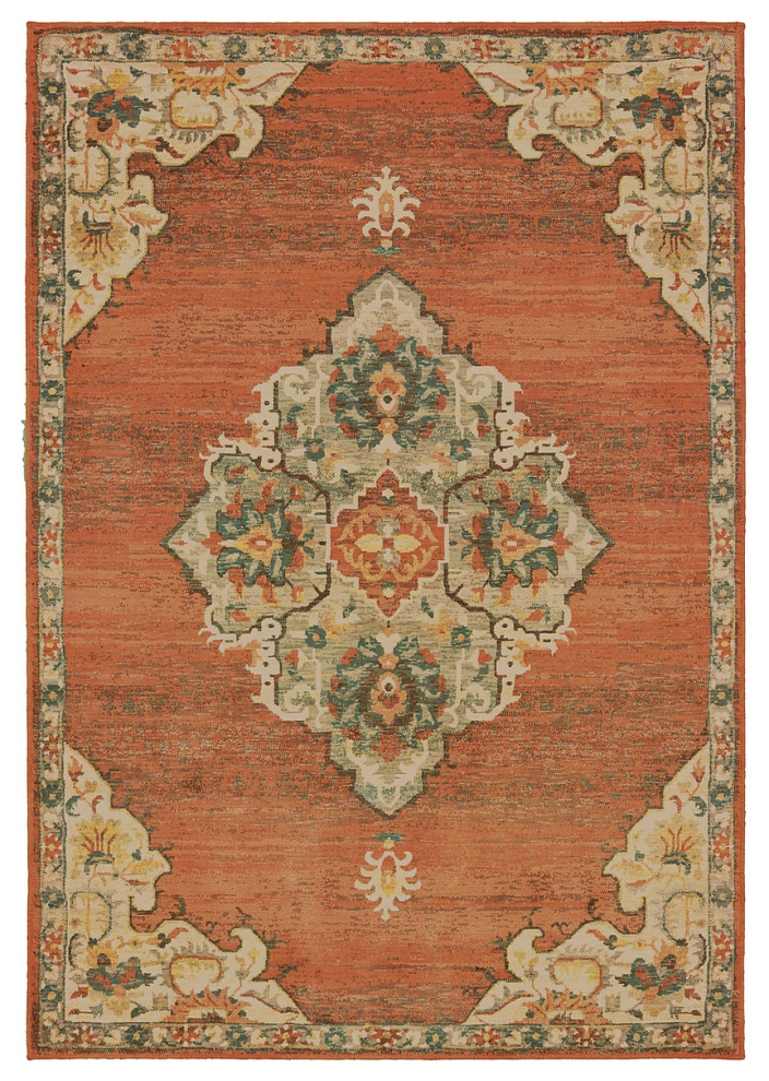 Oriental Weavers Sphinx Toscana 9568B Rug, Orange/Gray, 9'10"x12'10"