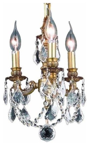 Tempeste Hanging Fixture D10 H10 Lt:3 French Gold Finish