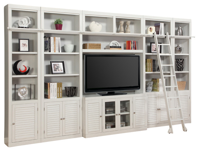 Boca 6-Piece Space Saver Entertainment Center, Cottage White