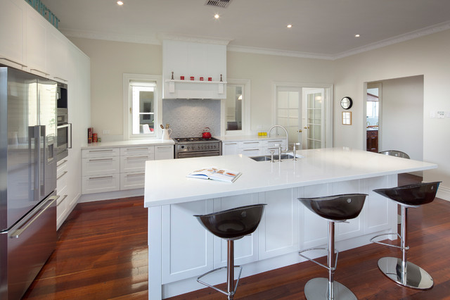 Green transitional-kitchen