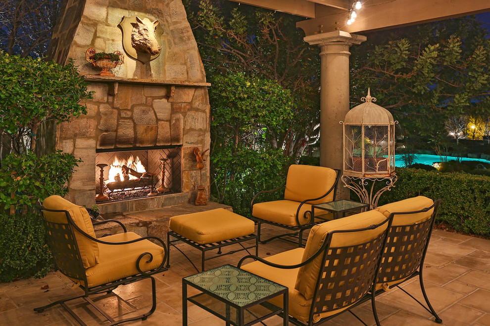 Traditional patio in Santa Barbara.