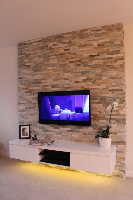 Contemporary Living Room With Natural Stone Feature Wall Contemporary Other By Mrs Stone Store Houzz Au