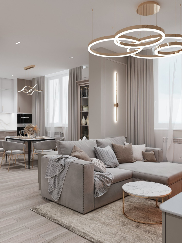 Дизайн кухни-гостиной