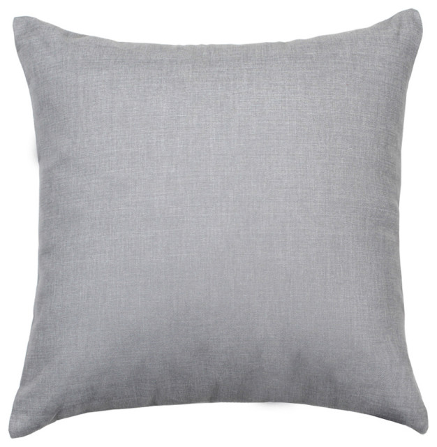 Solid Gray Accent Pillow Cover, Heavy Weight, Soft and Durable Cotton