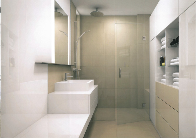 Badezimmer | Musterwohnung einer Appartmentanlage