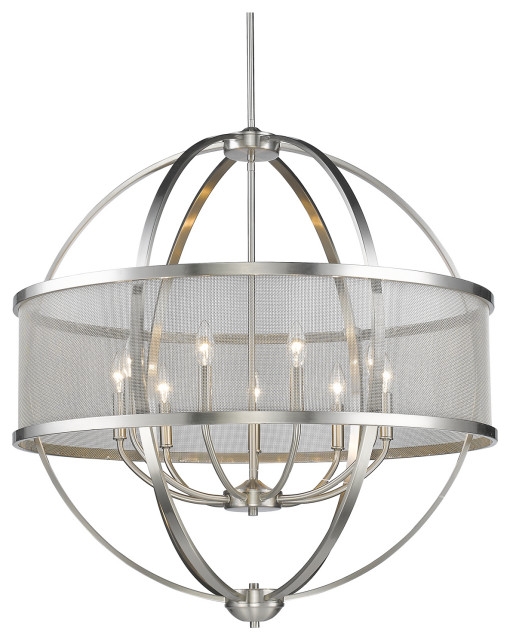 9 Light Chandelier, With Shade