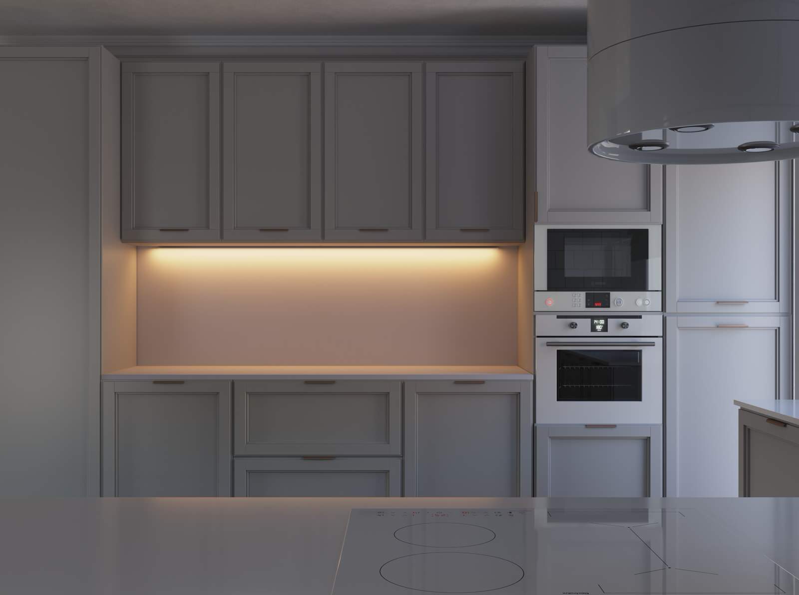 Большая кухня-гостиная в загородном доме