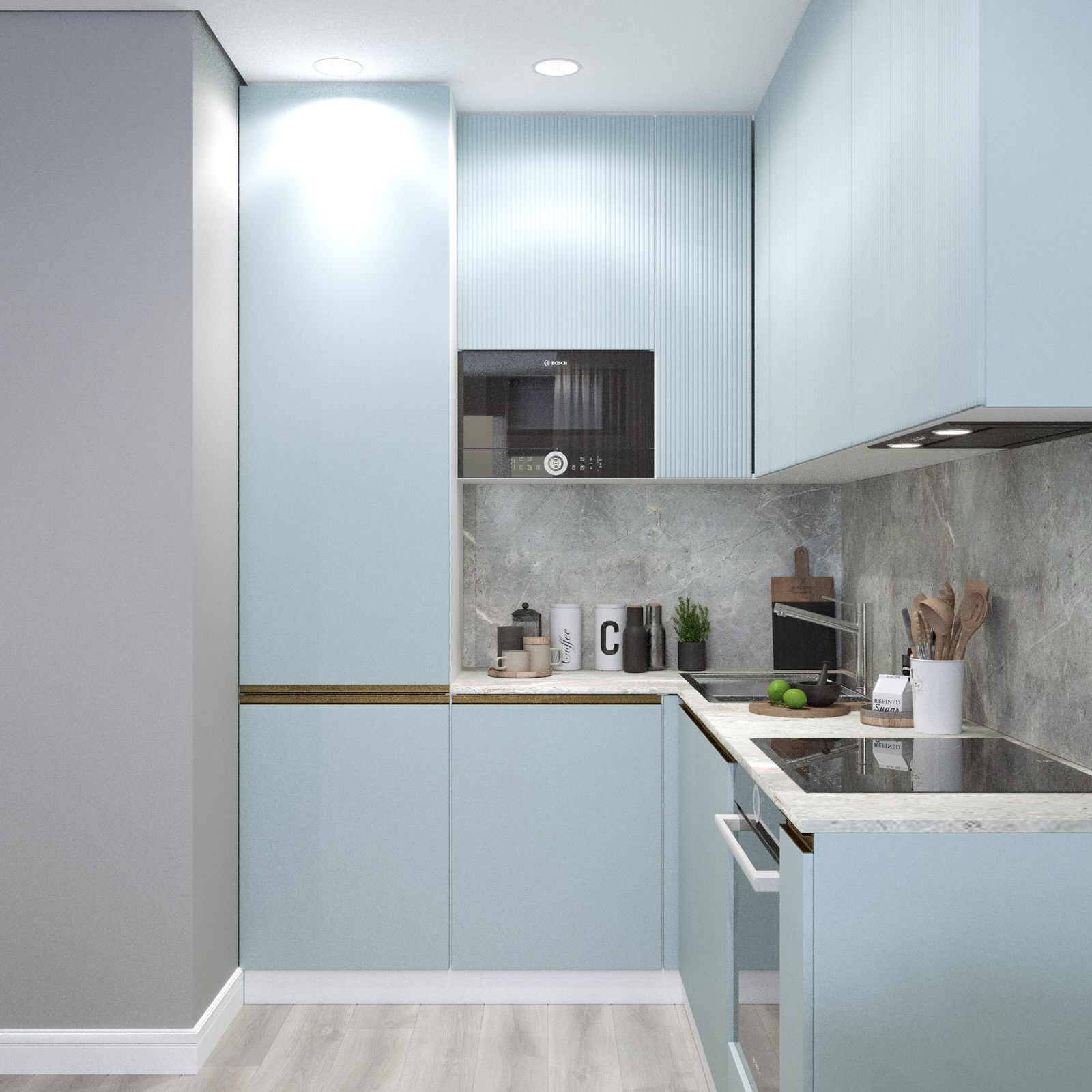 Стильный интерьер в серых тонах