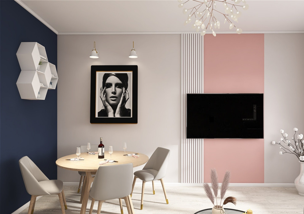 Кухня-гостиная для молодой творческой девушки