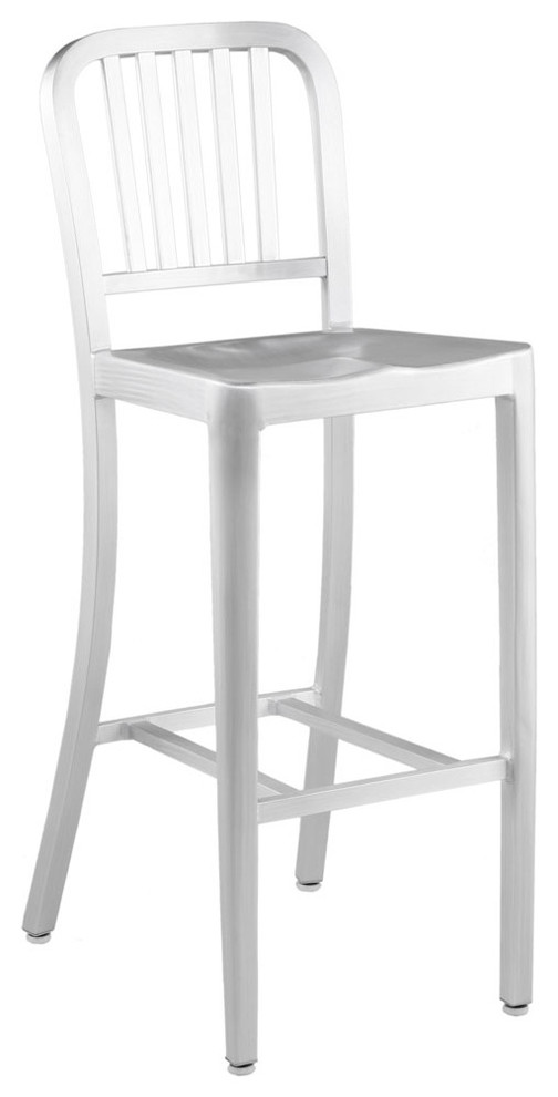 Cafe - B Bar Chair - Matte Aluminum